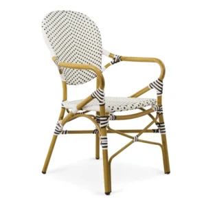 mobiliario-contract-sillon liema aluminio ratan sintetico blanco